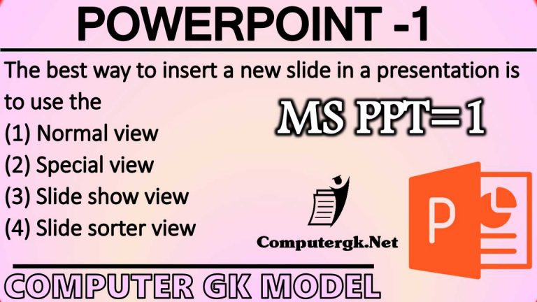 MS Powerpoint Mcq Questions And Answer | Microsoft Powerpoint-1 ...